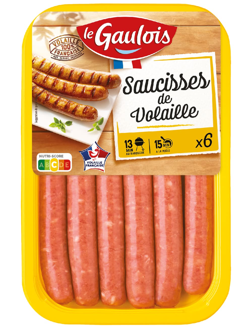 Le Gaulois - Saucisse de volaille nature (300g)