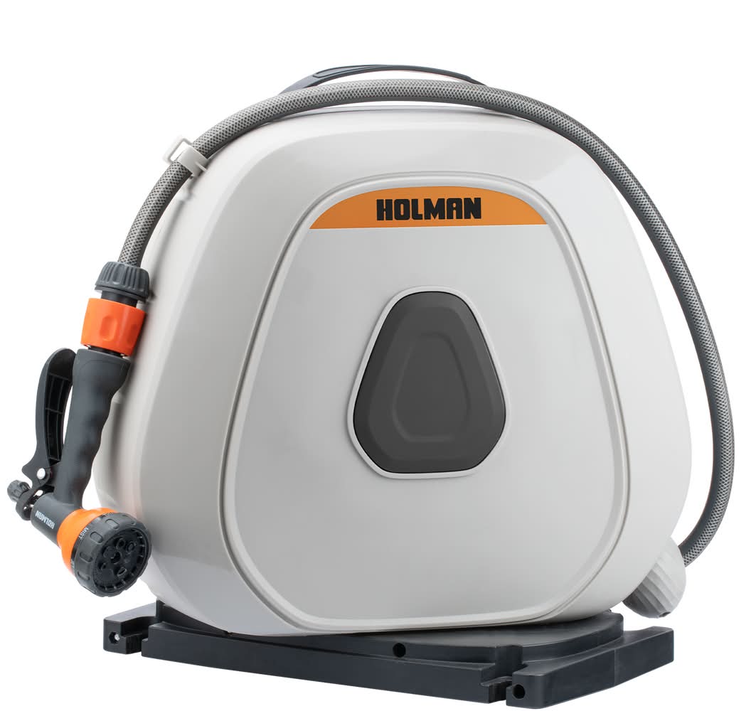 Holman 20m Portable Retractable Hose Reel With Ground Spikes