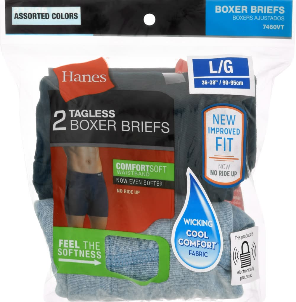 Hanes Tagless Assorted Color Large Boxer Briefs