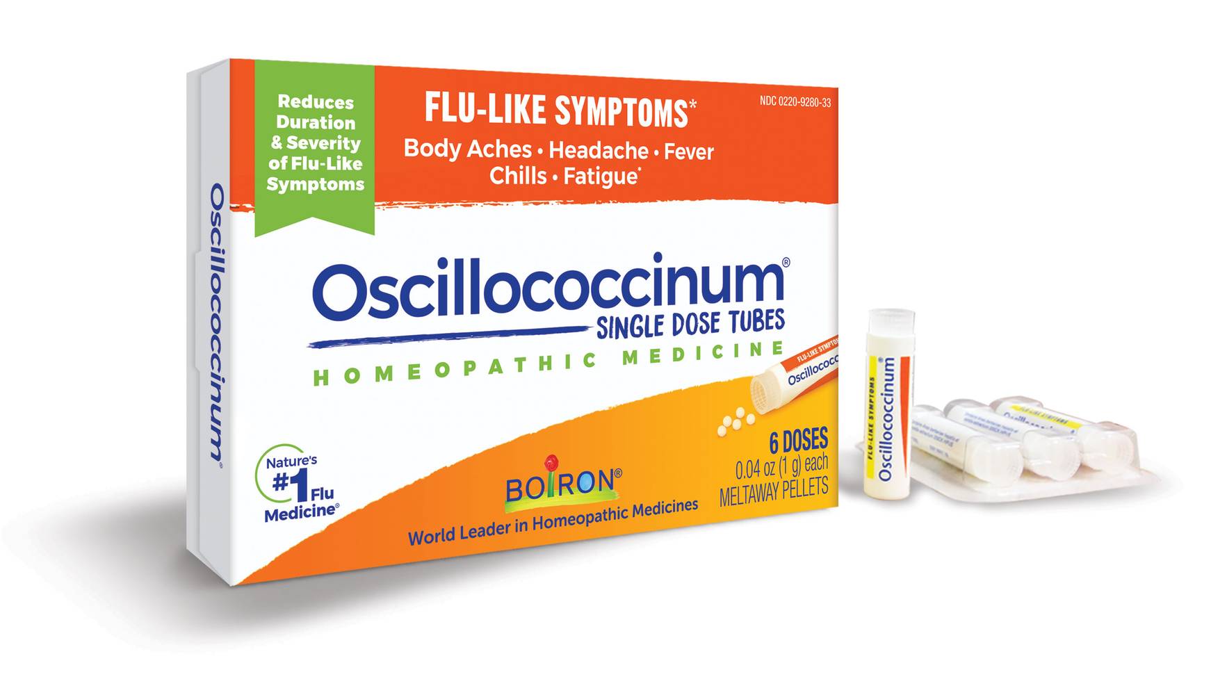 Oscillococcinum Flu-Like Symptoms Reliever Pellets (0.24 oz, 6 ct)