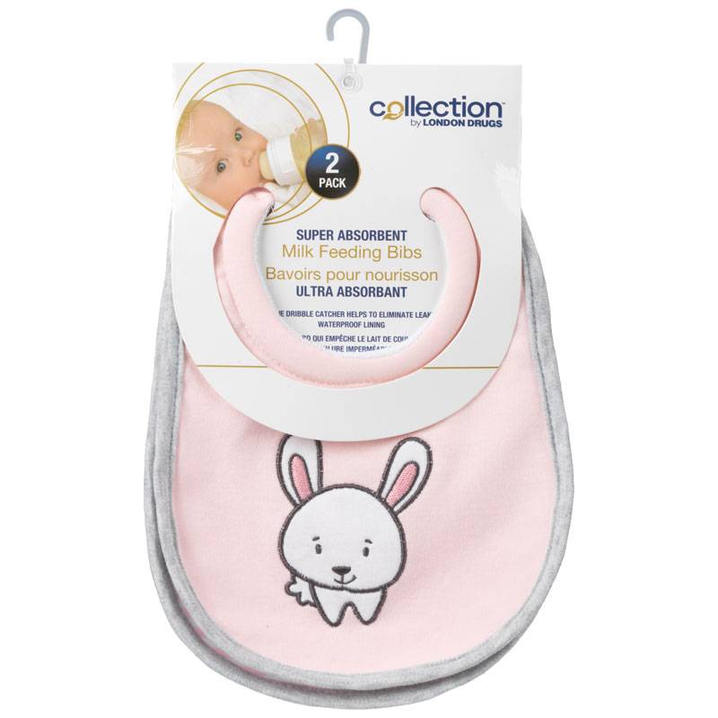 Collection by London Drugs Milk Bibs - 2 pk - Pink