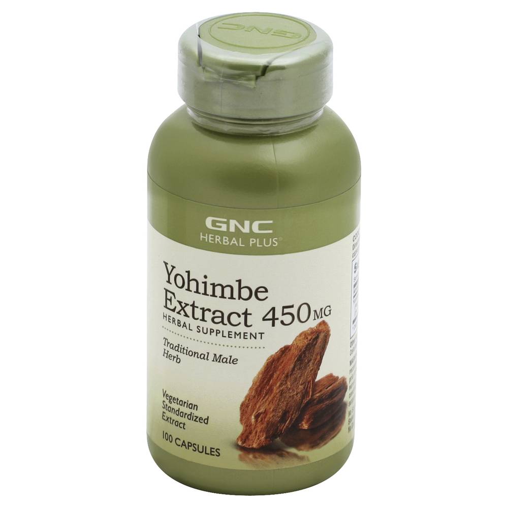 GNC Herbal Plus Yohimbe Extract 450 mg Capsules (2.4 oz)