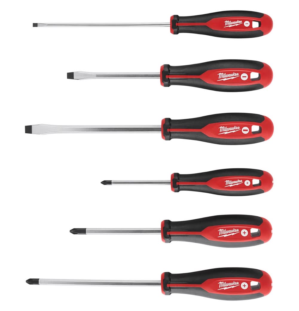 Milwaukee Phillips/Slotted Screwdriver Kit 6 Pc