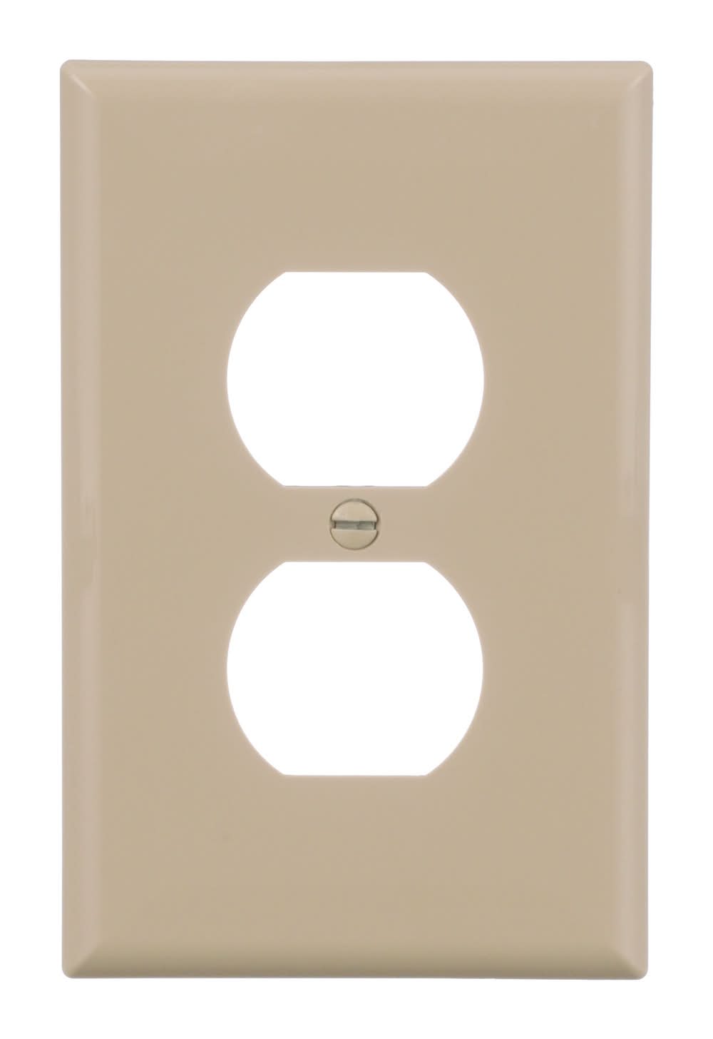 Eaton 1 -Gang Midsize Size Ivory Polycarbonate Indoor Duplex Wall Plate