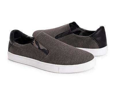 Men's 10 Lukees Black Slip-On Sneakers