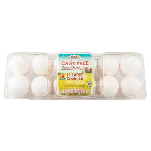 Sprouts Cage Free Large Grade AA White Eggs