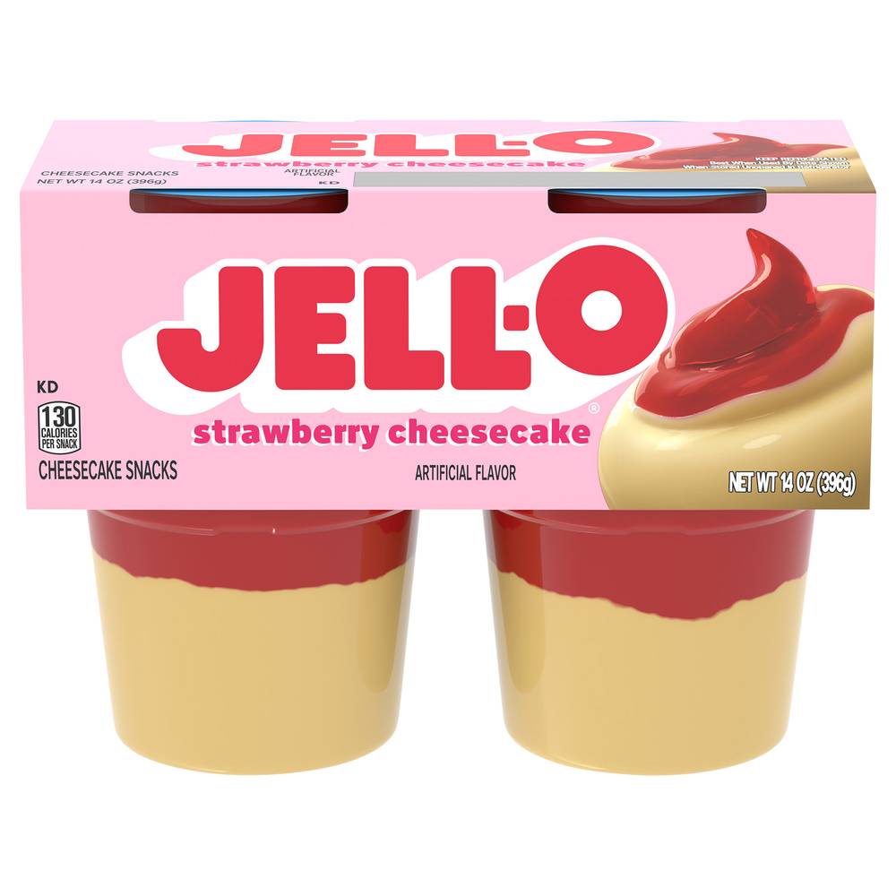 Jell-O Ready To Eat Strawberry Cheesecake Pudding Cups (4 ct)