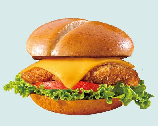 起司日式豬排漢堡 American Burger with Japanese Pork Chop and Cheese