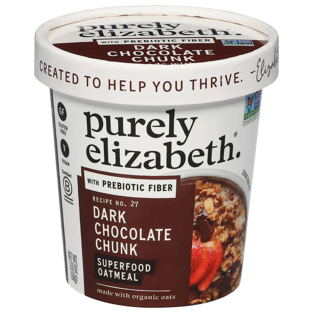 Purely Elizabeth Dark Chocolate Chunk Superfood Oatmeal With Prebiotic Fiber (1.76 oz)