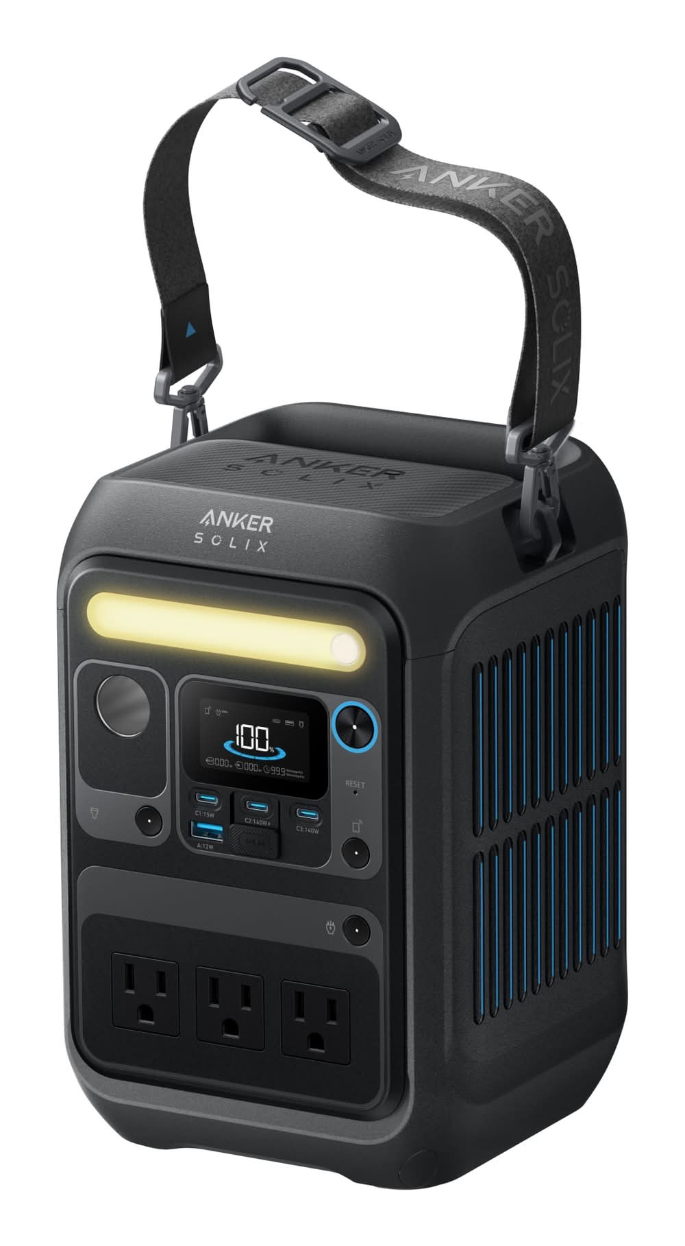 Anker - SOLIX C300X Portable Power Station (90,000mAh) with Fast Charge  (288 Wh Capacity) - Black | Postmates