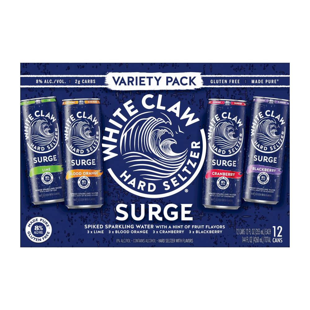 White Claw Hard Seltzer Surge Variety pack (12 x 12 fl oz)