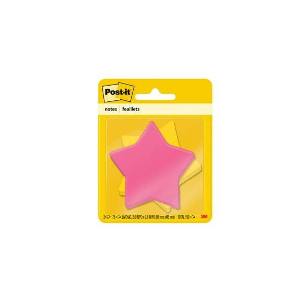 Post-It Notes Assorted Colors Super Sticky Star Notes