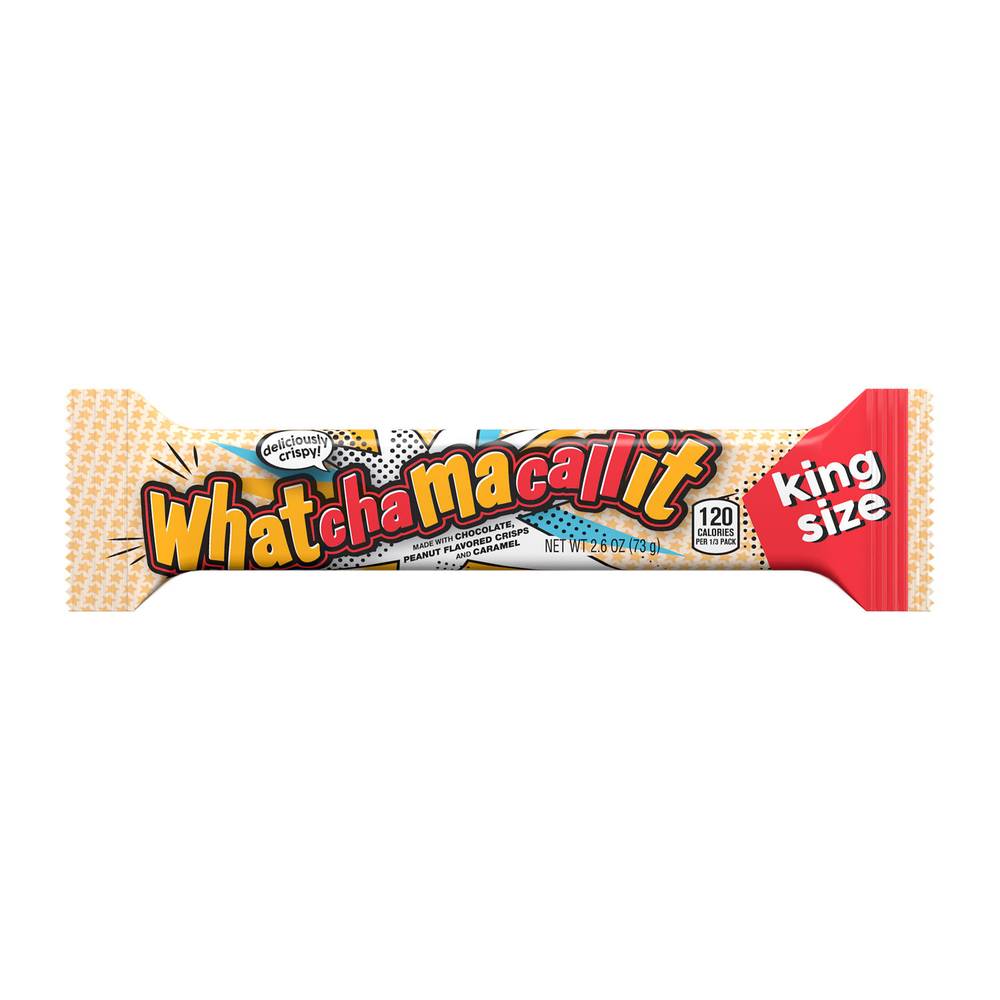 Whatchamacallit King Size Candy Bar, Chocolate-Peanut Crisps-Caramel (2.6 oz)