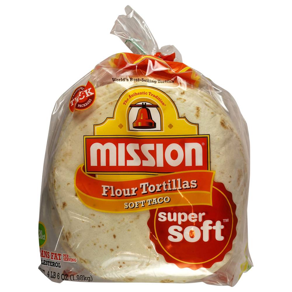 Mission Flour Tortillas, Soft Taco, 2 x 20 count
