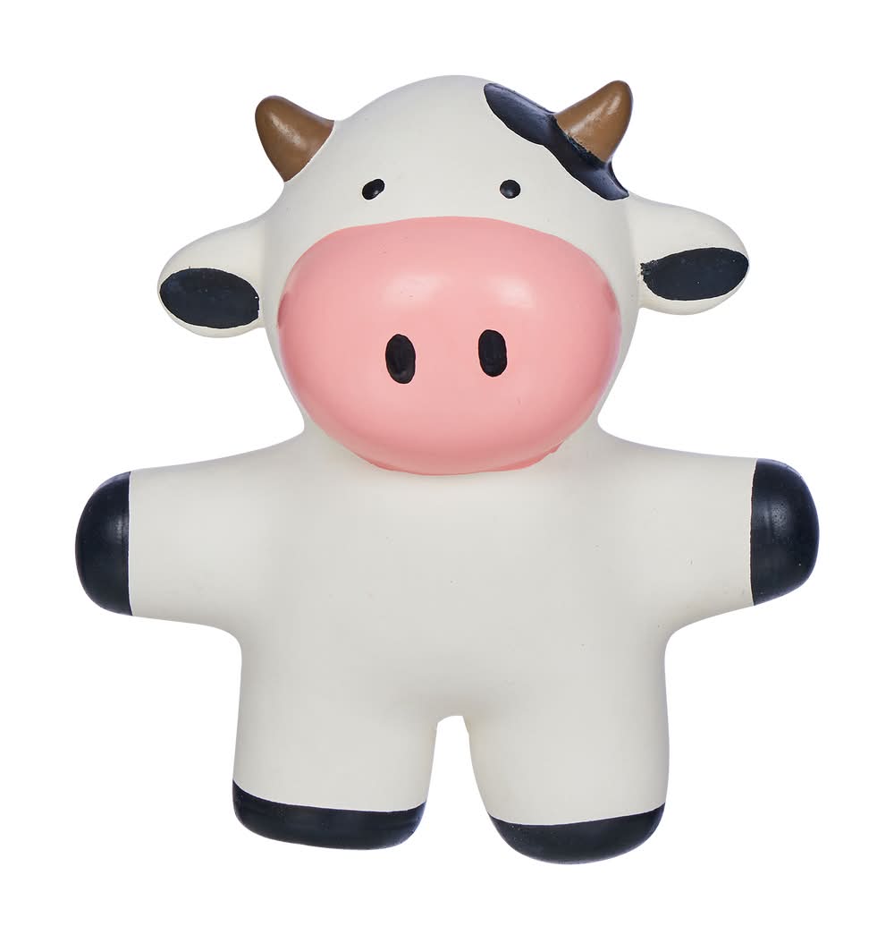 Happy Tails Cow Animal Latex Toy
