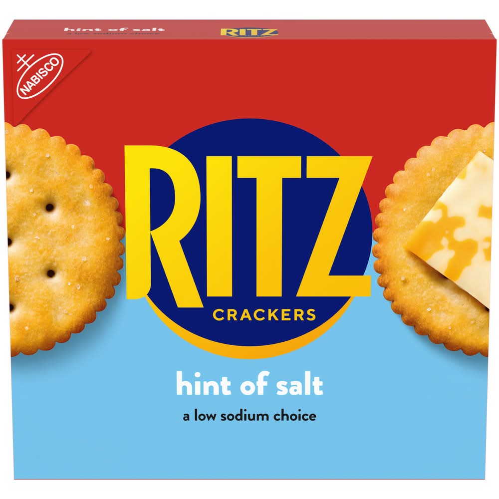 Ritz Low Sodium Snack Crackers, Hint Of Salt (13.7 oz)