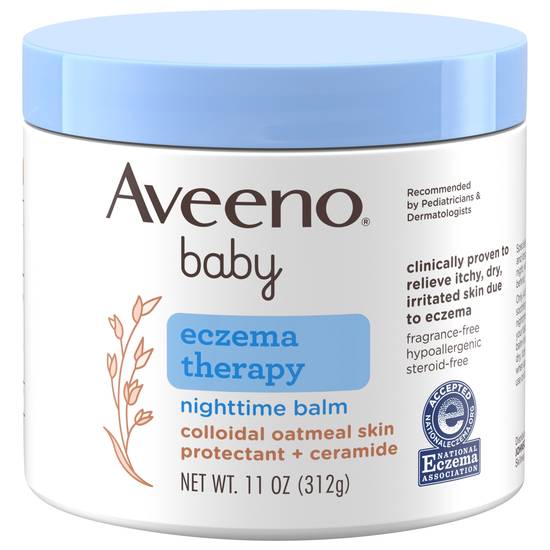 Aveeno Baby Eczema Therapy Nighttime Balm Fragrance Free (11 oz)