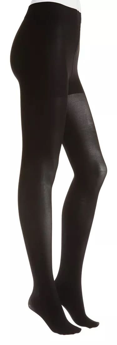 Memoi Perfectly Opaque Women's Control Top Tights (Black S/M)