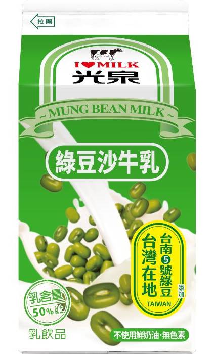 光泉綠豆沙牛乳