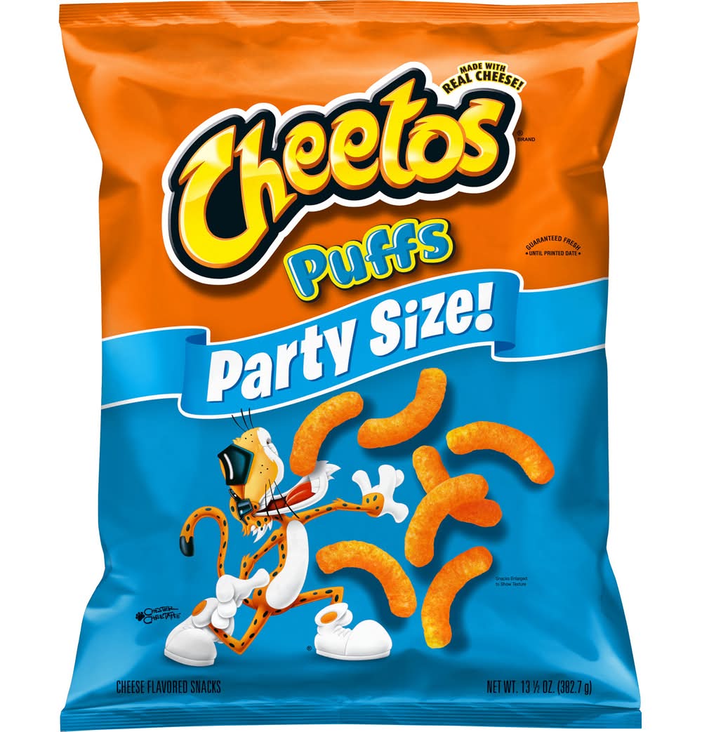Cheetos Party Size Puffs Snacks, Cheese (13.5 oz)