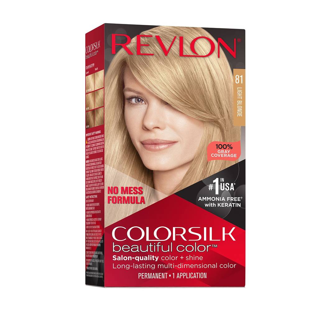 Revlon Colorsilk Beautiful Color Permanent Hair Color, 081 Light Blonde