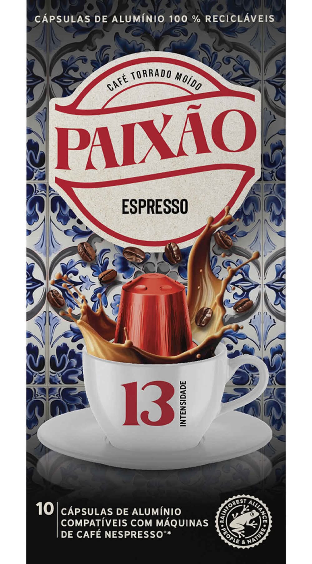 Cápsulas de Café Espresso Int 13 Paixão (emb. 10 un)
