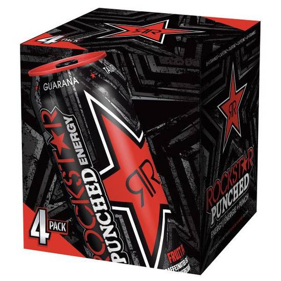 Rockstar Punched Fruit Punch Energy Drink (4 x 473 ml)