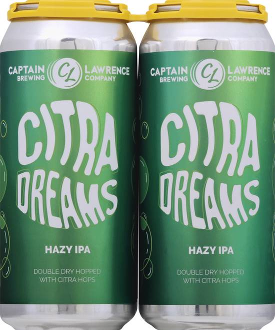 Captain Lawrence Citra Dreams Hazy Ipa Beer (4 ct, 16 fl oz)