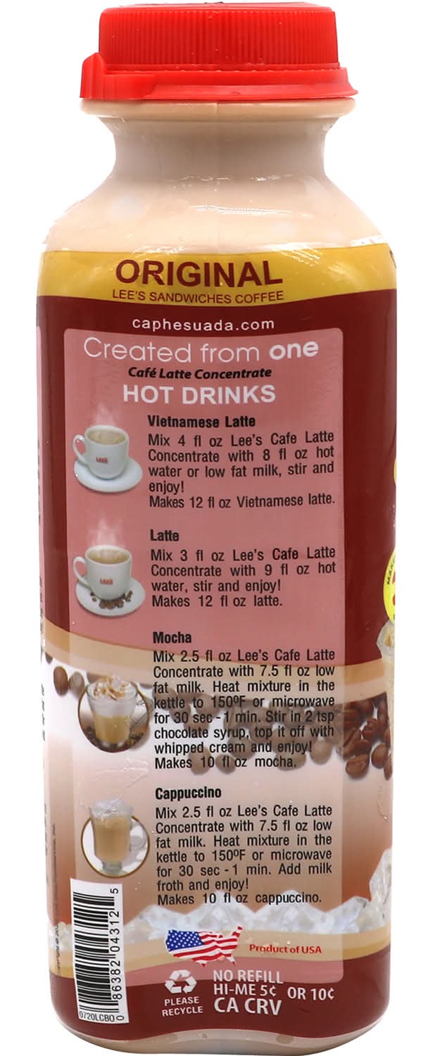 99 Ranch Market - Lee's Coffee Caf Latte Concentrate (16 fl oz) - Delivery  in Under an Hour | Uber Eats