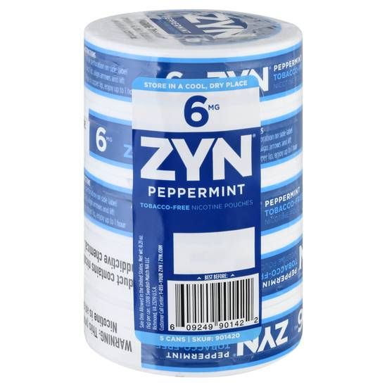 Zyn Peppermint Nicotine Pouches (5 ct) Delivery Near You Uber Eats