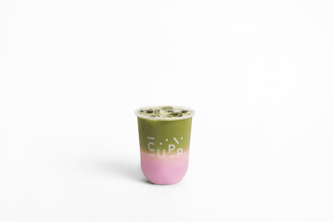 Iced Dragon Fruit Matcha Latte