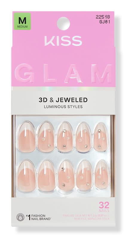 KISS GLAM Jeweled Press On Nails Serendipity Awaits