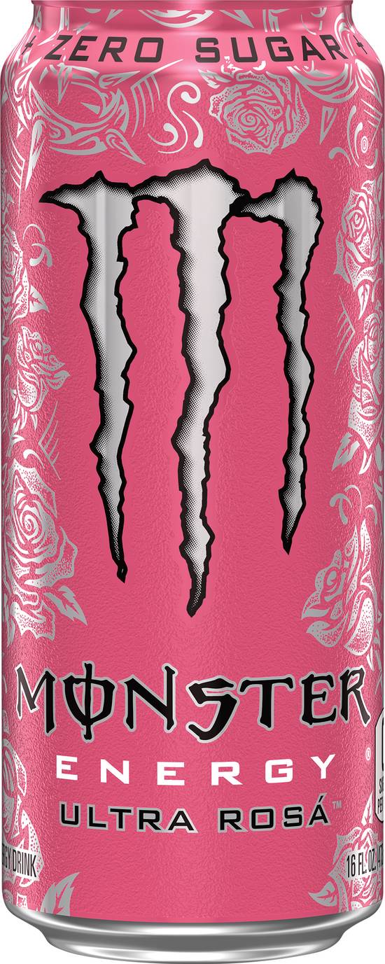 Monster Zero Sugar Energy Drink (16 fl oz) (ultra rosa)