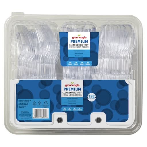 Giant Eagle Premium Plastic Disposable Cutlery Combo Tray (192 ct)