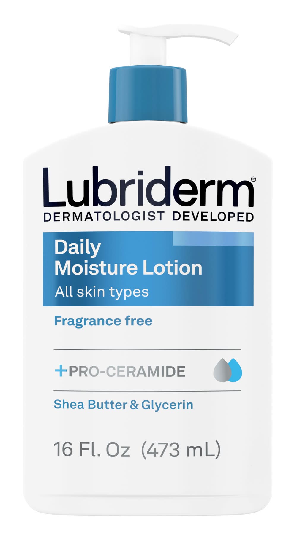 Lubriderm Fragrance Free Daily Moisture Body Lotion With Pro-Ceramide (16 fl oz)