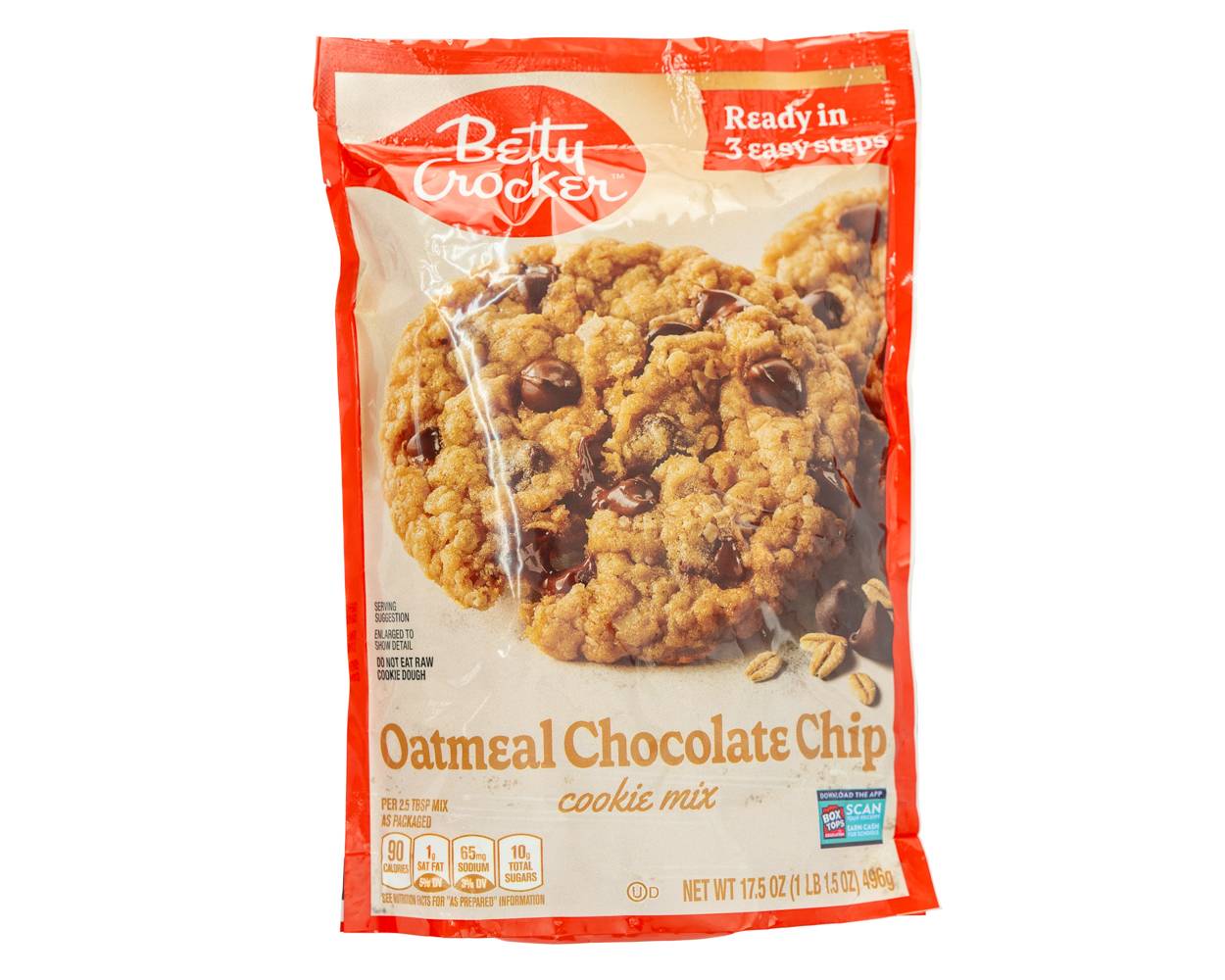 Betty crocker mezcla para galletas de avena con chocolate (doypack 496 g)