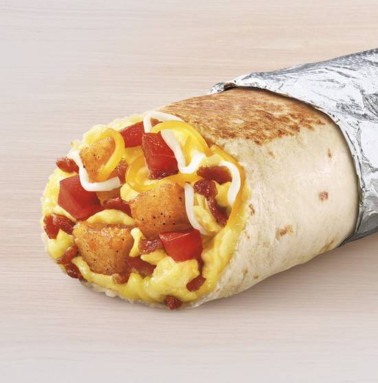 Grande Toasted Breakfast Burrito Bacon