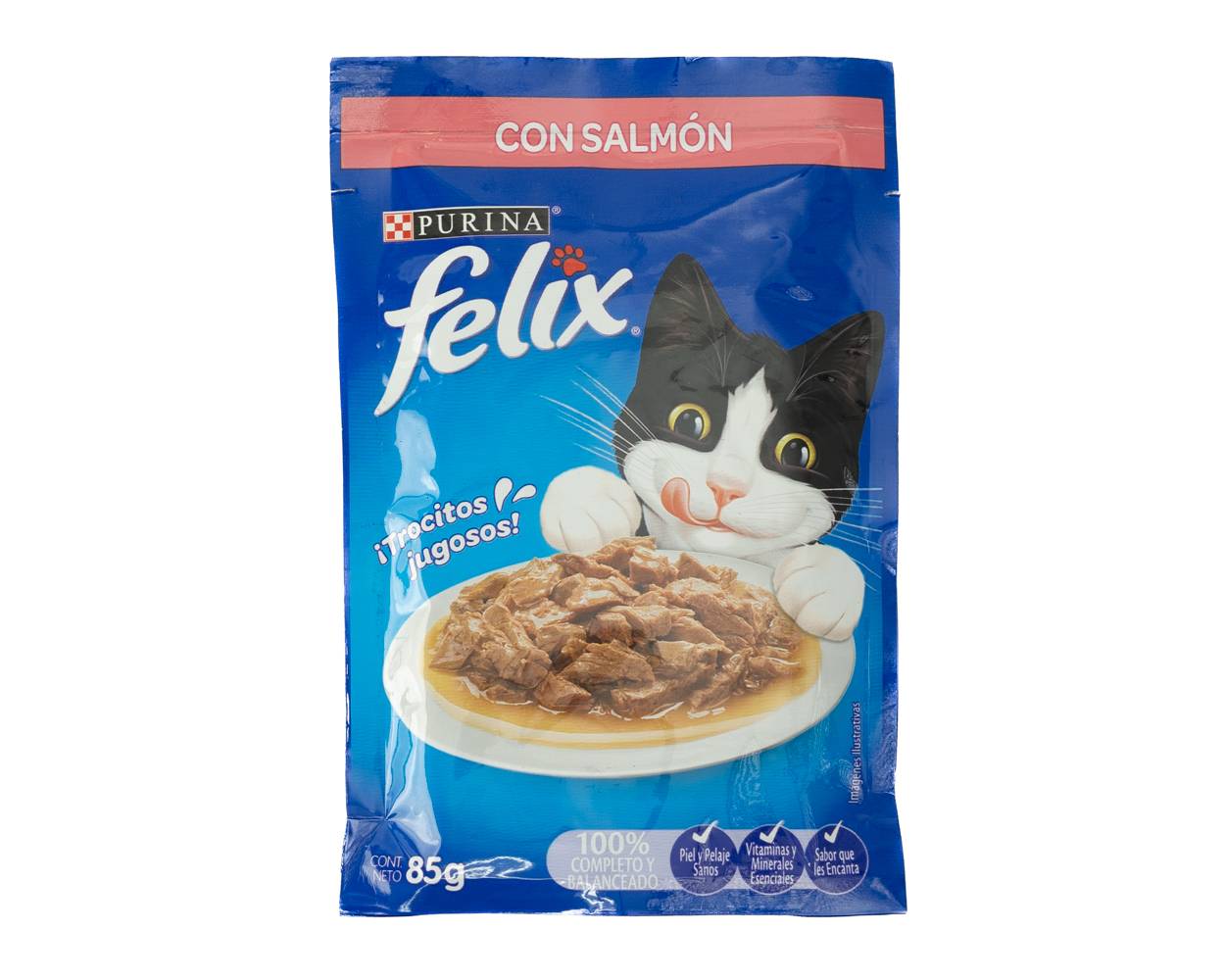 Felix alimento para adulto sabor salmón (sobre 85 g)