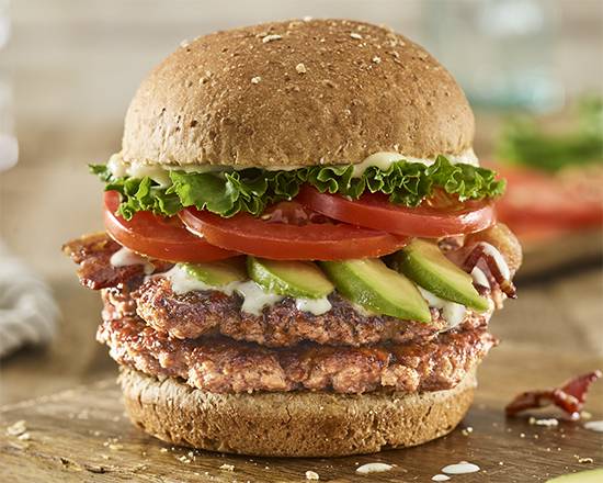 Double Avocado Bacon Club Turkey Burger