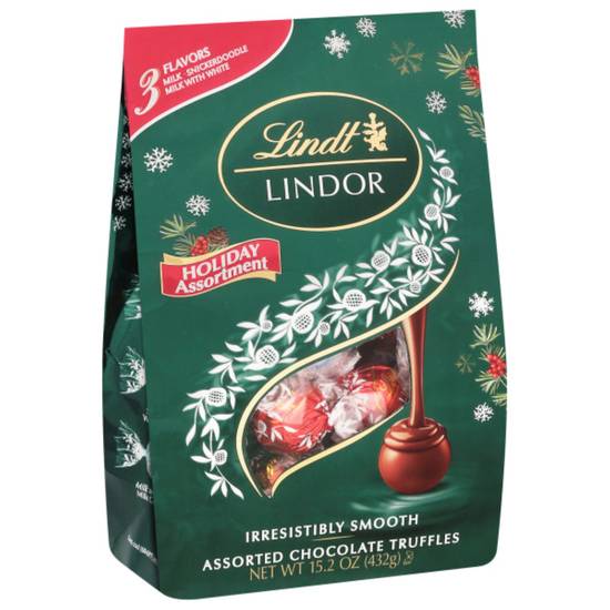 Order Lindt LINDOR Holiday Assorted Chocolate Candy Truffles with Smooth, Melting Truffle Center, 15.2 oz. Bag food online from Cvs store, LODI on bringmethat.com