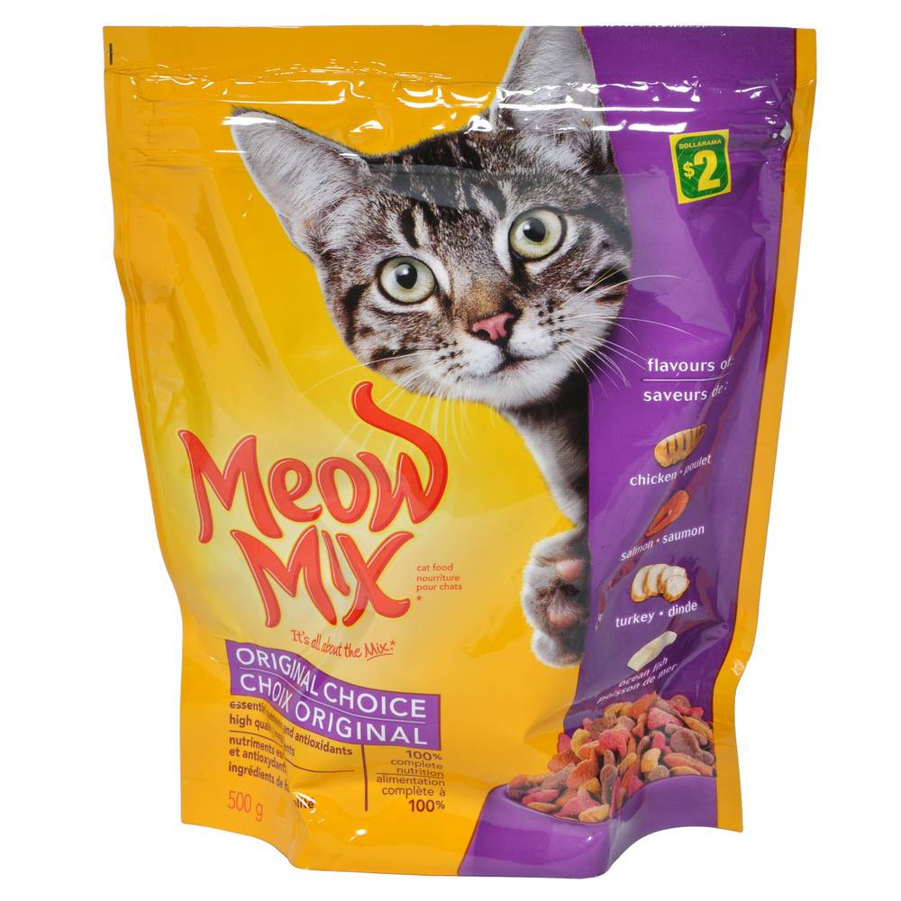 Meow mix nourriture sèche pour chat (poulet - saumon - dinde - poisson de mer)