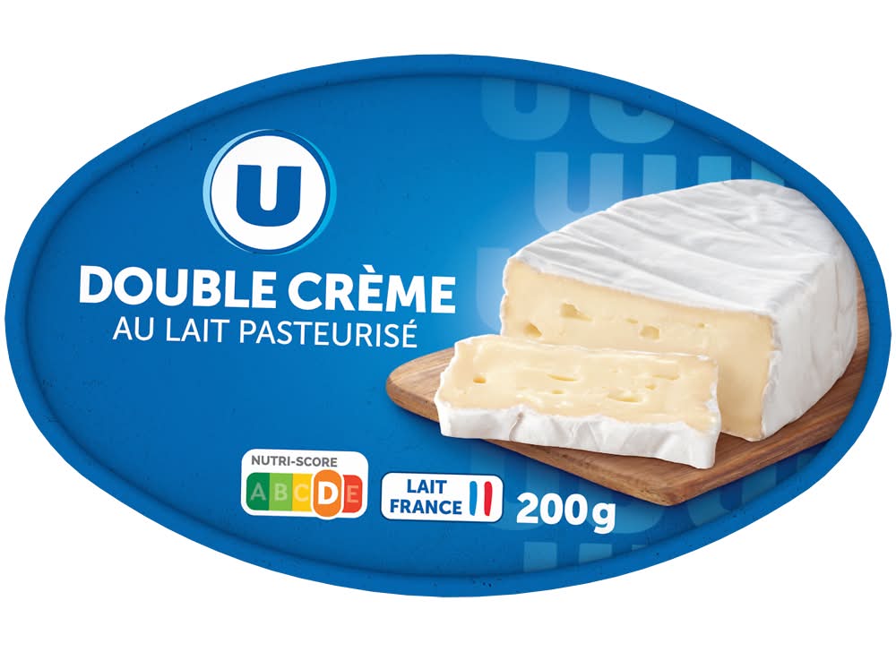 Les Produits U - Fromage double crème au lait pasteurisé (200g)