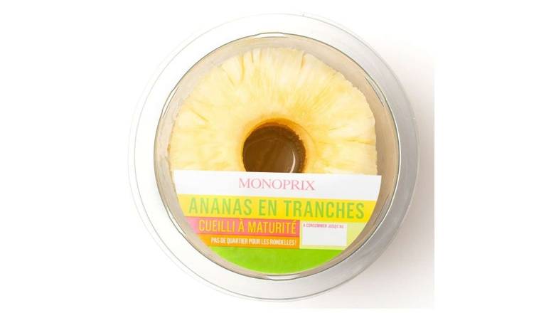 Monoprix Ananas en tranches La barquette de 350g