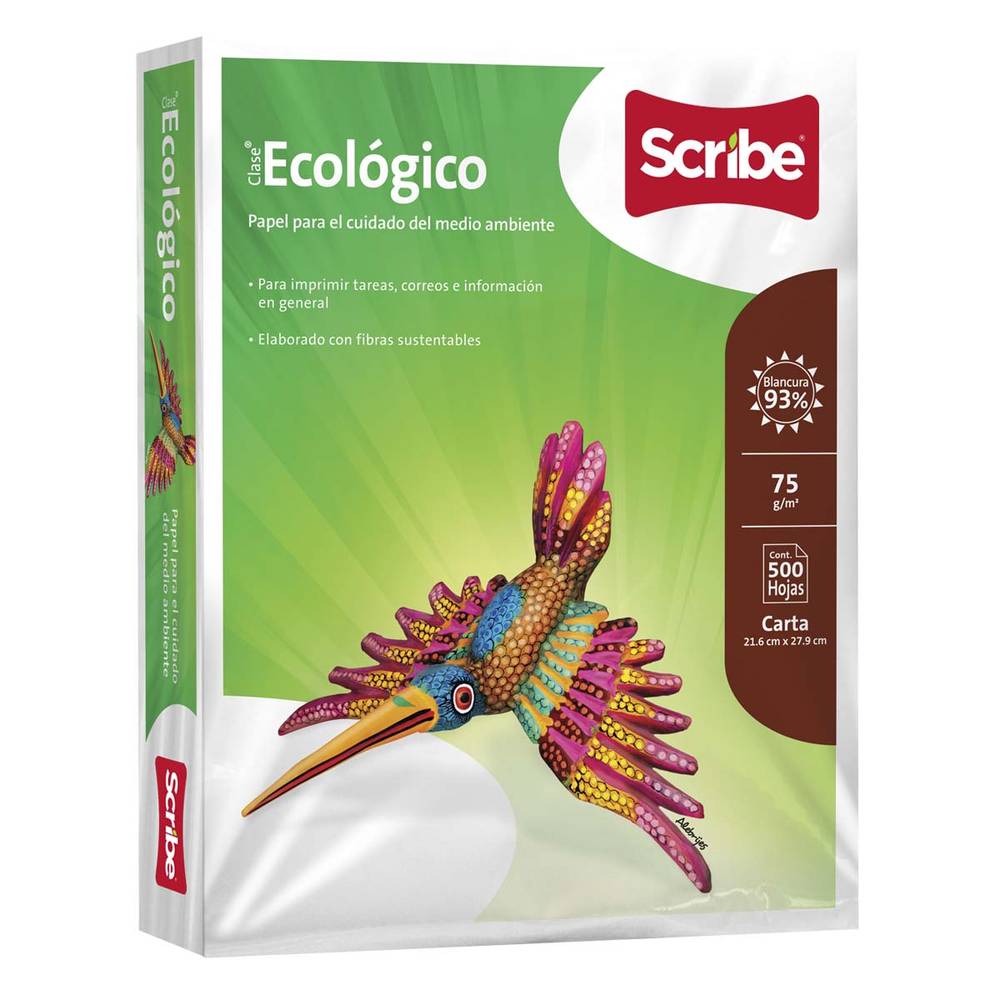 Scribe · Papel clase ecológico, Tamaño: Carta (500 un)