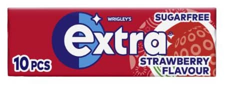 Wrigley's Strawberry, Extra Sugar Free Chewing Gums (10 pack)