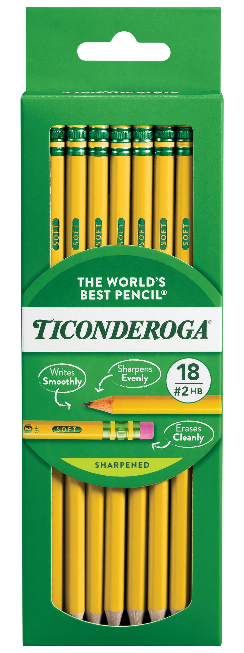 Ticonderoga Sharpened No. 2 Hb Pencils (4 oz, 18 ct)