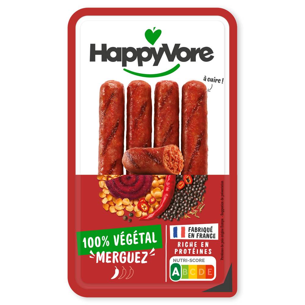 Happyvore - Merguez saucisses végétales et gourmandes