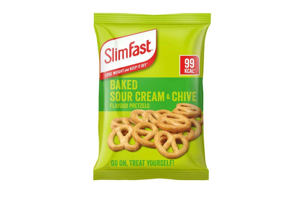 Slimfast Snack Bag Sour Cream Pretzel 23g