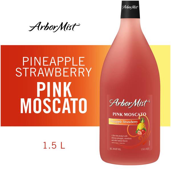 Arbor Mist Pineapple Strawberry Pink Moscato (53 oz)