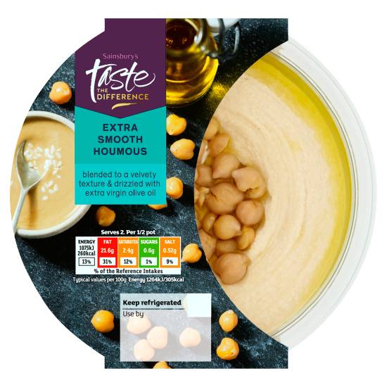 Sainsbury's Taste the Difference Extra Smooth Houmous (170g)